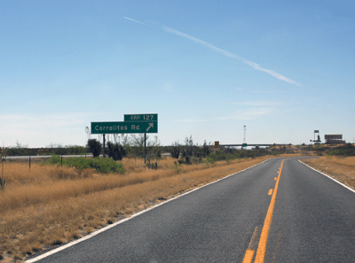 Road to Butterfield Shooting Range