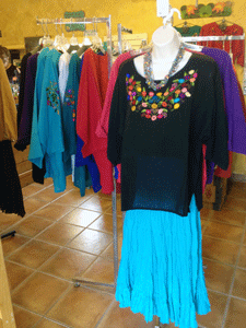 Embroidered tops at Impressions de Mesilla