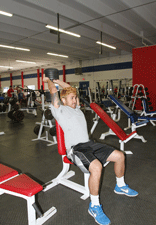 Weight lifting at The Gym