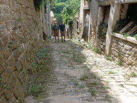 Narrow street in The Istrian Peninsula, Croatia