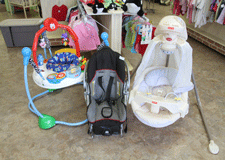 Car seats at Tutti Bambini Children's shop in Las Cruces