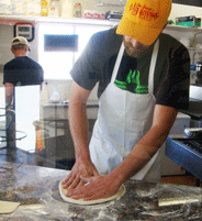 Fresh pizza at Valley Pizza in Las Cruces, NM