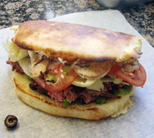 Sandwich at Valley Pizza in Las Cruces, NM