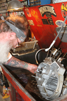 Repairing an American Motorcycle in Las Cruces